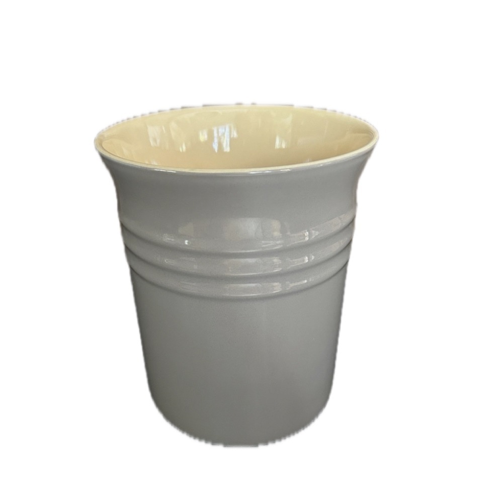 Le Creuset Stoneware Gray and Cream Utensil Crock - Picture 2 of 4